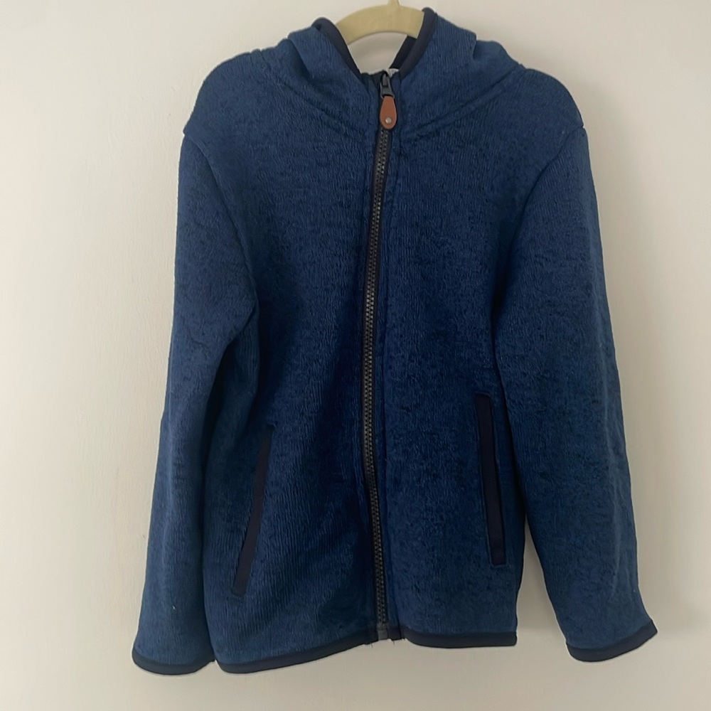 H&M zip up blue hoodie sweater